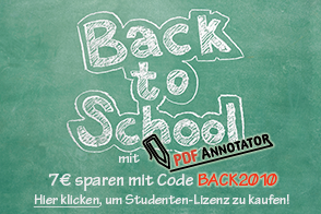 Back to School mit PDF Annotator - 7� sparen mit Code BACK2010