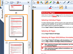 Page Preview - Quick expandable thumbnail view with multi-select support for all page operations. - Page Preview
