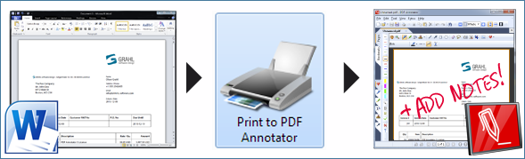 Convert Word to PDF with PDF Annotator's PDF Printer