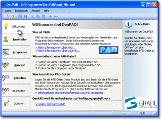 DeuPAD Editor - PAD Editor für Softwarehersteller - DeuPAD Editor - Willkommen