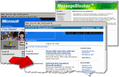 MessageBlocker™ für Microsoft® Outlook® Express - MessageBlocker™ in Aktion