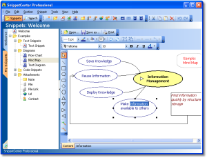 Diagram Snippets - With different basic graphical elements (Rectangles, Circles, Polygons), you can create all kind of diagrams fast and efficiently. Text can be added to graphical elements and elements can be connected by lines or arrows. - Diagram Snippets